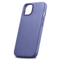 ICarer Case Leather pokrowiec etui z naturalnej skóry do iPhone 14 jasnofioletowy (WMI14220705-LP) (kompatybilne z MagSafe)