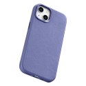 ICarer Case Leather pokrowiec etui z naturalnej skóry do iPhone 14 jasnofioletowy (WMI14220705-LP) (kompatybilne z MagSafe)