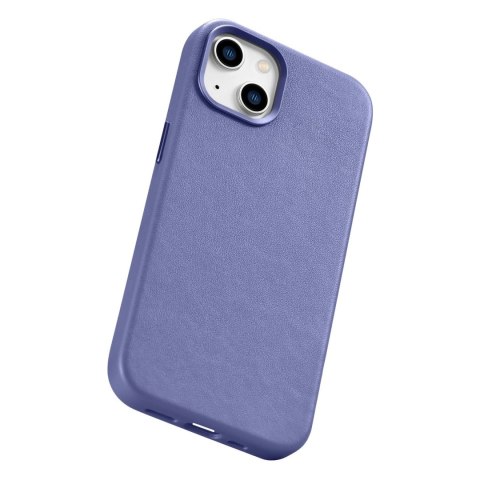 ICarer Case Leather pokrowiec etui z naturalnej skóry do iPhone 14 jasnofioletowy (WMI14220705-LP) (kompatybilne z MagSafe) ICarer Case Leather pokrowiec etui z naturalnej skóry do iPhone 14 jasnofioletowy (WMI14220705-LP) (kompatybilne z MagSafe)