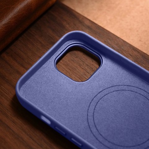 ICarer Case Leather pokrowiec etui z naturalnej skóry do iPhone 14 jasnofioletowy (WMI14220705-LP) (kompatybilne z MagSafe) ICarer Case Leather pokrowiec etui z naturalnej skóry do iPhone 14 jasnofioletowy (WMI14220705-LP) (kompatybilne z MagSafe)