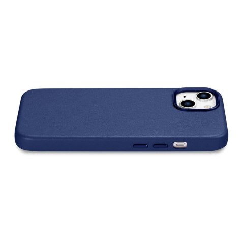 ICarer Case Leather pokrowiec etui z naturalnej skóry do iPhone 14 niebieski (WMI14220705-BU) (kompatybilne z MagSafe) ICarer Case Leather pokrowiec etui z naturalnej skóry do iPhone 14 niebieski (WMI14220705-BU) (kompatybilne z MagSafe)