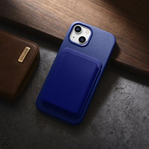 ICarer Litchi Premium Leather Case skórzane etui iPhone 14 Plus magnetyczne z MagSafe ciemnoniebieski (WMI14220711-DB) ICarer Litchi Premium Leather Case skórzane etui iPhone 14 Plus magnetyczne z MagSafe ciemnoniebieski (WMI14220711-DB)