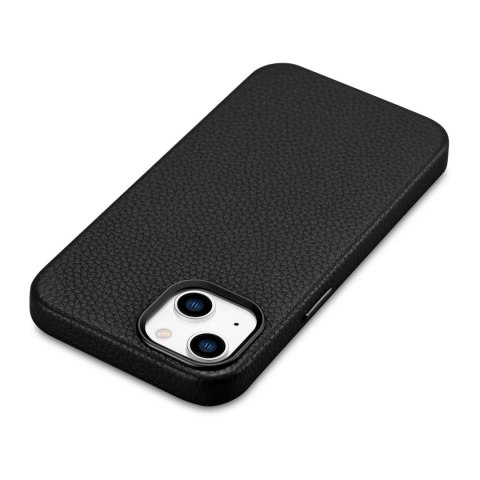 ICarer Litchi Premium Leather Case skórzane etui iPhone 14 Plus magnetyczne z MagSafe czarny (WMI14220711-BK) ICarer Litchi Premium Leather Case skórzane etui iPhone 14 Plus magnetyczne z MagSafe czarny (WMI14220711-BK)