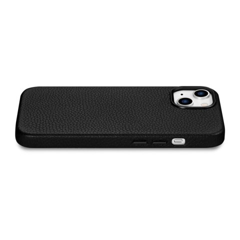 ICarer Litchi Premium Leather Case skórzane etui iPhone 14 Plus magnetyczne z MagSafe czarny (WMI14220711-BK) ICarer Litchi Premium Leather Case skórzane etui iPhone 14 Plus magnetyczne z MagSafe czarny (WMI14220711-BK)