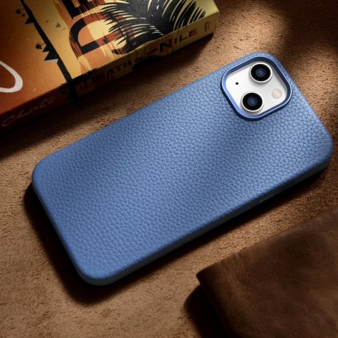 ICarer Litchi Premium Leather Case skórzane etui iPhone 14 Plus magnetyczne z MagSafe jasnoniebieski (WMI14220711-LB) ICarer Litchi Premium Leather Case skórzane etui iPhone 14 Plus magnetyczne z MagSafe jasnoniebieski (WMI14220711-LB)