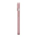 ICarer Litchi Premium Leather Case skórzane etui iPhone 14 Plus magnetyczne z MagSafe różowy (WMI14220711-PK)
