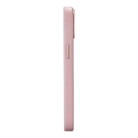 ICarer Litchi Premium Leather Case skórzane etui iPhone 14 Plus magnetyczne z MagSafe różowy (WMI14220711-PK) ICarer Litchi Premium Leather Case skórzane etui iPhone 14 Plus magnetyczne z MagSafe różowy (WMI14220711-PK)