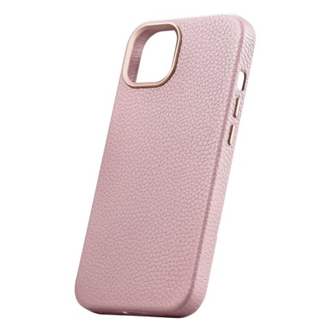 ICarer Litchi Premium Leather Case skórzane etui iPhone 14 Plus magnetyczne z MagSafe różowy (WMI14220711-PK) ICarer Litchi Premium Leather Case skórzane etui iPhone 14 Plus magnetyczne z MagSafe różowy (WMI14220711-PK)