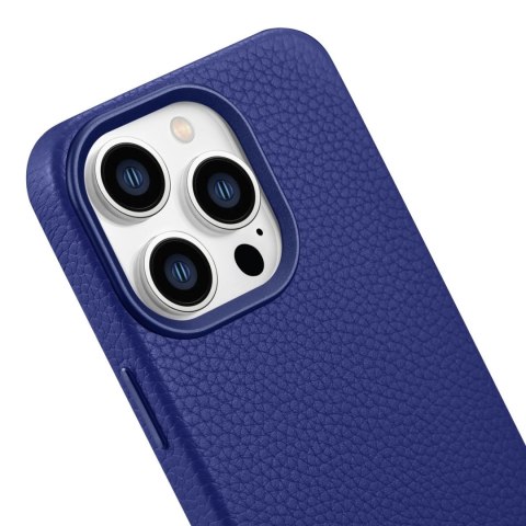 ICarer Litchi Premium Leather Case skórzane etui iPhone 14 Pro magnetyczne z MagSafe ciemnoniebieski (WMI14220710-DB) ICarer Litchi Premium Leather Case skórzane etui iPhone 14 Pro magnetyczne z MagSafe ciemnoniebieski (WMI14220710-DB)