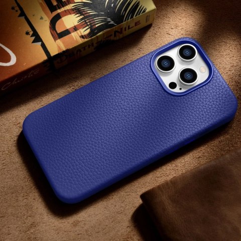 ICarer Litchi Premium Leather Case skórzane etui iPhone 14 Pro magnetyczne z MagSafe ciemnoniebieski (WMI14220710-DB) ICarer Litchi Premium Leather Case skórzane etui iPhone 14 Pro magnetyczne z MagSafe ciemnoniebieski (WMI14220710-DB)