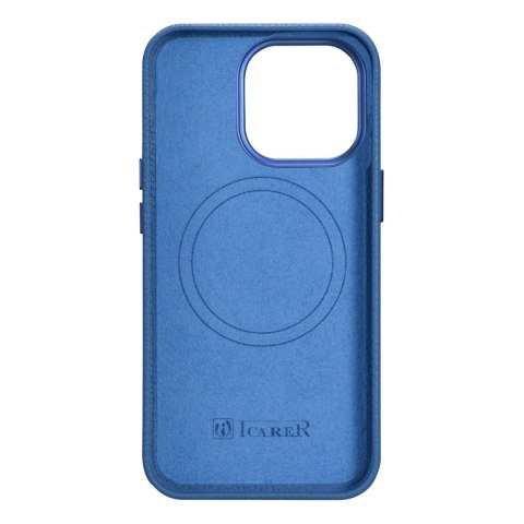 ICarer Litchi Premium Leather Case skórzane etui iPhone 14 Pro magnetyczne z MagSafe jasnoniebieski (WMI14220710-LB) ICarer Litchi Premium Leather Case skórzane etui iPhone 14 Pro magnetyczne z MagSafe jasnoniebieski (WMI14220710-LB)