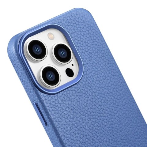 ICarer Litchi Premium Leather Case skórzane etui iPhone 14 Pro magnetyczne z MagSafe jasnoniebieski (WMI14220710-LB) ICarer Litchi Premium Leather Case skórzane etui iPhone 14 Pro magnetyczne z MagSafe jasnoniebieski (WMI14220710-LB)