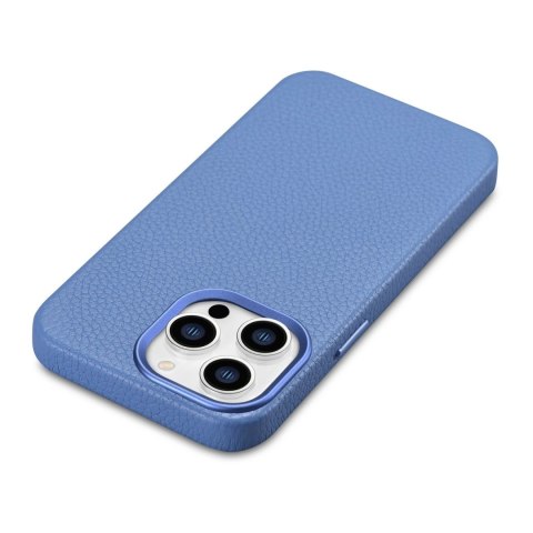 ICarer Litchi Premium Leather Case skórzane etui iPhone 14 Pro magnetyczne z MagSafe jasnoniebieski (WMI14220710-LB) ICarer Litchi Premium Leather Case skórzane etui iPhone 14 Pro magnetyczne z MagSafe jasnoniebieski (WMI14220710-LB)