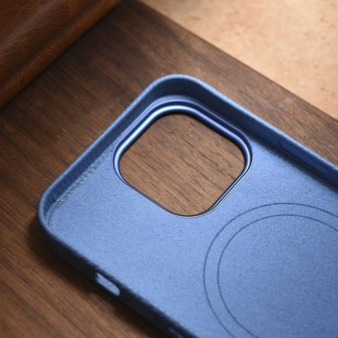 ICarer Litchi Premium Leather Case skórzane etui iPhone 14 Pro magnetyczne z MagSafe jasnoniebieski (WMI14220710-LB) ICarer Litchi Premium Leather Case skórzane etui iPhone 14 Pro magnetyczne z MagSafe jasnoniebieski (WMI14220710-LB)