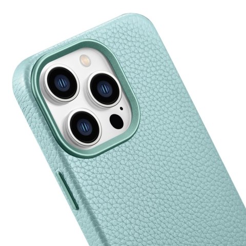 ICarer Litchi Premium Leather Case skórzane etui iPhone 14 Pro magnetyczne z MagSafe zielony (WMI14220710-GN) ICarer Litchi Premium Leather Case skórzane etui iPhone 14 Pro magnetyczne z MagSafe zielony (WMI14220710-GN)