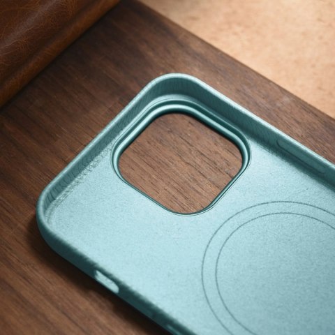 ICarer Litchi Premium Leather Case skórzane etui iPhone 14 Pro magnetyczne z MagSafe zielony (WMI14220710-GN) ICarer Litchi Premium Leather Case skórzane etui iPhone 14 Pro magnetyczne z MagSafe zielony (WMI14220710-GN)