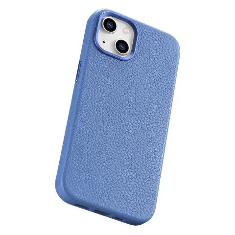 ICarer Litchi Premium Leather Case skórzane etui iPhone 14 magnetyczne z MagSafe jasnoniebieski (WMI14220709-LB) ICarer Litchi Premium Leather Case skórzane etui iPhone 14 magnetyczne z MagSafe jasnoniebieski (WMI14220709-LB)