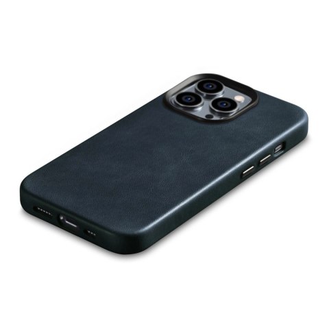 ICarer Oil Wax Premium Leather Case skórzane etui iPhone 14 Pro Max magnetyczne z MagSafe ciemnoniebieski (WMI14220704-BU) ICarer Oil Wax Premium Leather Case skórzane etui iPhone 14 Pro Max magnetyczne z MagSafe ciemnoniebieski (WMI14220704-BU)