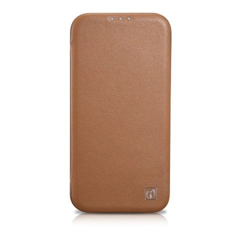 ICarer CE Premium Leather Folio Case skórzane etui iPhone 14 Plus z klapką magnetyczne MagSafe brązowy (WMI14220715-BN) ICarer CE Premium Leather Folio Case skórzane etui iPhone 14 Plus z klapką magnetyczne MagSafe brązowy (WMI14220715-BN)