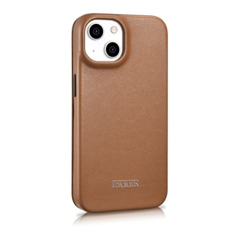 ICarer CE Premium Leather Folio Case skórzane etui iPhone 14 Plus z klapką magnetyczne MagSafe brązowy (WMI14220715-BN) ICarer CE Premium Leather Folio Case skórzane etui iPhone 14 Plus z klapką magnetyczne MagSafe brązowy (WMI14220715-BN)