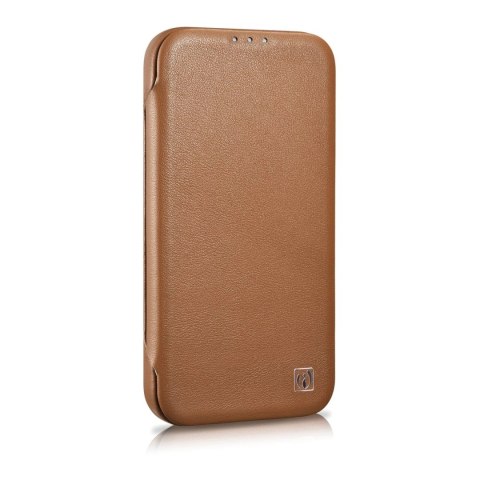 ICarer CE Premium Leather Folio Case skórzane etui iPhone 14 Plus z klapką magnetyczne MagSafe brązowy (WMI14220715-BN) ICarer CE Premium Leather Folio Case skórzane etui iPhone 14 Plus z klapką magnetyczne MagSafe brązowy (WMI14220715-BN)