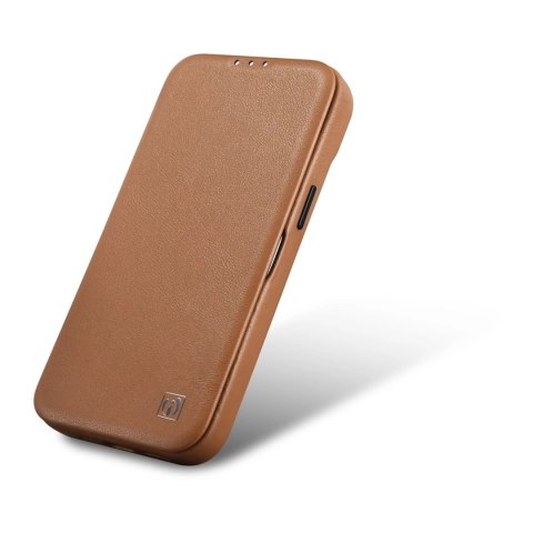 ICarer CE Premium Leather Folio Case skórzane etui iPhone 14 Plus z klapką magnetyczne MagSafe brązowy (WMI14220715-BN) ICarer CE Premium Leather Folio Case skórzane etui iPhone 14 Plus z klapką magnetyczne MagSafe brązowy (WMI14220715-BN)