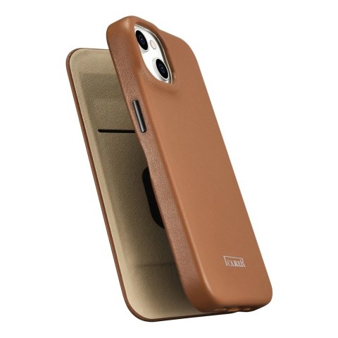 ICarer CE Premium Leather Folio Case skórzane etui iPhone 14 Plus z klapką magnetyczne MagSafe brązowy (WMI14220715-BN) ICarer CE Premium Leather Folio Case skórzane etui iPhone 14 Plus z klapką magnetyczne MagSafe brązowy (WMI14220715-BN)