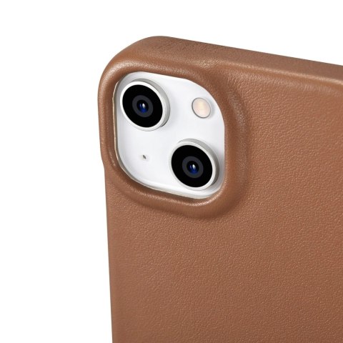 ICarer CE Premium Leather Folio Case skórzane etui iPhone 14 Plus z klapką magnetyczne MagSafe brązowy (WMI14220715-BN) ICarer CE Premium Leather Folio Case skórzane etui iPhone 14 Plus z klapką magnetyczne MagSafe brązowy (WMI14220715-BN)