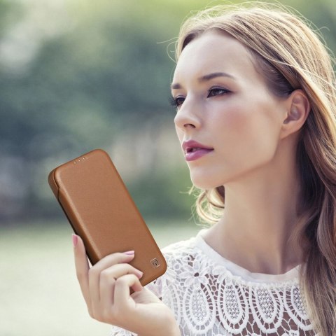 ICarer CE Premium Leather Folio Case skórzane etui iPhone 14 Plus z klapką magnetyczne MagSafe brązowy (WMI14220715-BN) ICarer CE Premium Leather Folio Case skórzane etui iPhone 14 Plus z klapką magnetyczne MagSafe brązowy (WMI14220715-BN)