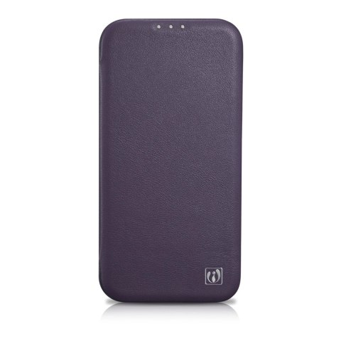 ICarer CE Premium Leather Folio Case skórzane etui iPhone 14 Plus z klapką magnetyczne MagSafe ciemnofioletowy (WMI14220715-DP) ICarer CE Premium Leather Folio Case skórzane etui iPhone 14 Plus z klapką magnetyczne MagSafe ciemnofioletowy (WMI14220715-DP)