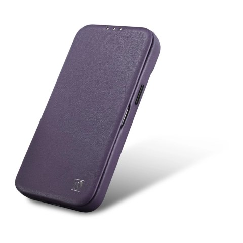 ICarer CE Premium Leather Folio Case skórzane etui iPhone 14 Plus z klapką magnetyczne MagSafe ciemnofioletowy (WMI14220715-DP) ICarer CE Premium Leather Folio Case skórzane etui iPhone 14 Plus z klapką magnetyczne MagSafe ciemnofioletowy (WMI14220715-DP)