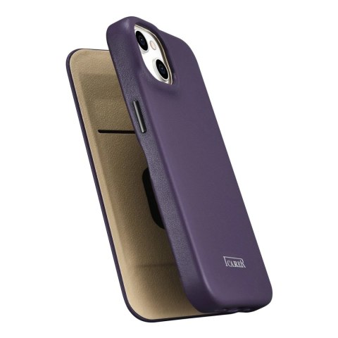 ICarer CE Premium Leather Folio Case skórzane etui iPhone 14 Plus z klapką magnetyczne MagSafe ciemnofioletowy (WMI14220715-DP) ICarer CE Premium Leather Folio Case skórzane etui iPhone 14 Plus z klapką magnetyczne MagSafe ciemnofioletowy (WMI14220715-DP)