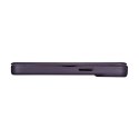 ICarer CE Premium Leather Folio Case skórzane etui iPhone 14 Plus z klapką magnetyczne MagSafe ciemnofioletowy (WMI14220715-DP)