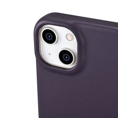 ICarer CE Premium Leather Folio Case skórzane etui iPhone 14 Plus z klapką magnetyczne MagSafe ciemnofioletowy (WMI14220715-DP) ICarer CE Premium Leather Folio Case skórzane etui iPhone 14 Plus z klapką magnetyczne MagSafe ciemnofioletowy (WMI14220715-DP)