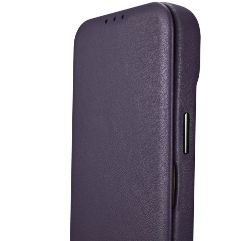 ICarer CE Premium Leather Folio Case skórzane etui iPhone 14 Plus z klapką magnetyczne MagSafe ciemnofioletowy (WMI14220715-DP) ICarer CE Premium Leather Folio Case skórzane etui iPhone 14 Plus z klapką magnetyczne MagSafe ciemnofioletowy (WMI14220715-DP)