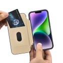 ICarer CE Premium Leather Folio Case skórzane etui iPhone 14 Plus z klapką magnetyczne MagSafe ciemnofioletowy (WMI14220715-DP)