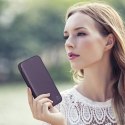 ICarer CE Premium Leather Folio Case skórzane etui iPhone 14 Plus z klapką magnetyczne MagSafe ciemnofioletowy (WMI14220715-DP)