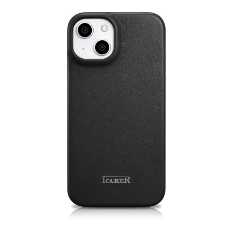 ICarer CE Premium Leather Folio Case skórzane etui iPhone 14 Plus z klapką magnetyczne MagSafe czarny (WMI14220715-BK) ICarer CE Premium Leather Folio Case skórzane etui iPhone 14 Plus z klapką magnetyczne MagSafe czarny (WMI14220715-BK)