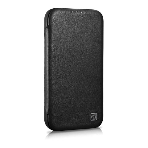 ICarer CE Premium Leather Folio Case skórzane etui iPhone 14 Plus z klapką magnetyczne MagSafe czarny (WMI14220715-BK) ICarer CE Premium Leather Folio Case skórzane etui iPhone 14 Plus z klapką magnetyczne MagSafe czarny (WMI14220715-BK)