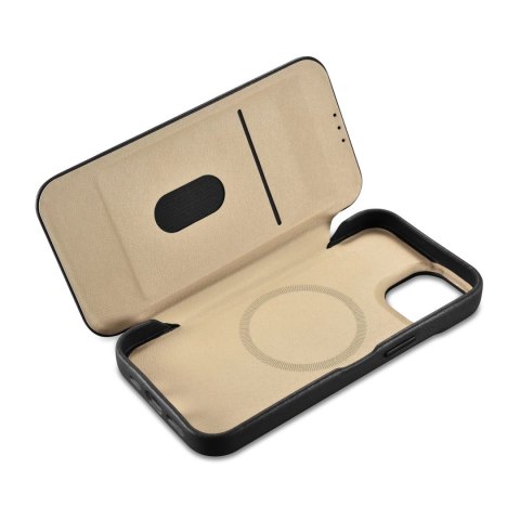 ICarer CE Premium Leather Folio Case skórzane etui iPhone 14 Plus z klapką magnetyczne MagSafe czarny (WMI14220715-BK) ICarer CE Premium Leather Folio Case skórzane etui iPhone 14 Plus z klapką magnetyczne MagSafe czarny (WMI14220715-BK)