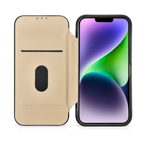 ICarer CE Premium Leather Folio Case skórzane etui iPhone 14 Plus z klapką magnetyczne MagSafe czarny (WMI14220715-BK) ICarer CE Premium Leather Folio Case skórzane etui iPhone 14 Plus z klapką magnetyczne MagSafe czarny (WMI14220715-BK)