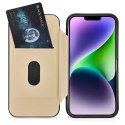 ICarer CE Premium Leather Folio Case skórzane etui iPhone 14 Plus z klapką magnetyczne MagSafe czarny (WMI14220715-BK)