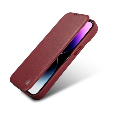 ICarer CE Premium Leather Folio Case skórzane etui iPhone 14 Plus z klapką magnetyczne MagSafe czerwony (WMI14220715-RD) ICarer CE Premium Leather Folio Case skórzane etui iPhone 14 Plus z klapką magnetyczne MagSafe czerwony (WMI14220715-RD)