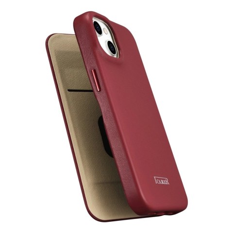 ICarer CE Premium Leather Folio Case skórzane etui iPhone 14 Plus z klapką magnetyczne MagSafe czerwony (WMI14220715-RD) ICarer CE Premium Leather Folio Case skórzane etui iPhone 14 Plus z klapką magnetyczne MagSafe czerwony (WMI14220715-RD)