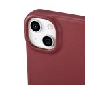 ICarer CE Premium Leather Folio Case skórzane etui iPhone 14 Plus z klapką magnetyczne MagSafe czerwony (WMI14220715-RD)