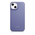 ICarer CE Premium Leather Folio Case skórzane etui iPhone 14 Plus z klapką magnetyczne MagSafe jasnofioletowy (WMI14220715-LP)