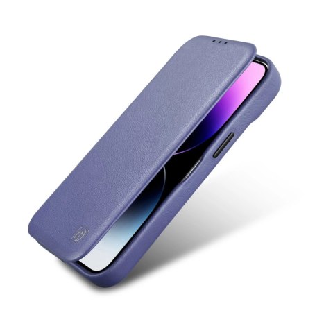 ICarer CE Premium Leather Folio Case skórzane etui iPhone 14 Plus z klapką magnetyczne MagSafe jasnofioletowy (WMI14220715-LP) ICarer CE Premium Leather Folio Case skórzane etui iPhone 14 Plus z klapką magnetyczne MagSafe jasnofioletowy (WMI14220715-LP)