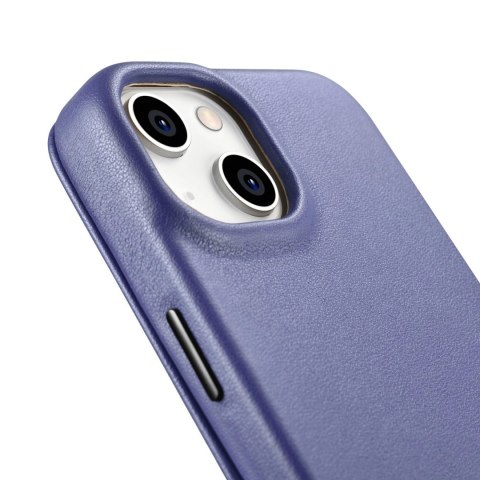ICarer CE Premium Leather Folio Case skórzane etui iPhone 14 Plus z klapką magnetyczne MagSafe jasnofioletowy (WMI14220715-LP) ICarer CE Premium Leather Folio Case skórzane etui iPhone 14 Plus z klapką magnetyczne MagSafe jasnofioletowy (WMI14220715-LP)