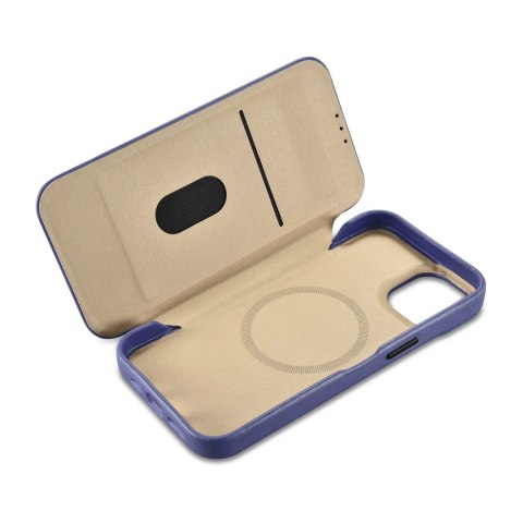 ICarer CE Premium Leather Folio Case skórzane etui iPhone 14 Plus z klapką magnetyczne MagSafe jasnofioletowy (WMI14220715-LP) ICarer CE Premium Leather Folio Case skórzane etui iPhone 14 Plus z klapką magnetyczne MagSafe jasnofioletowy (WMI14220715-LP)