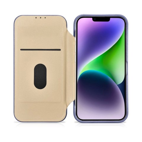 ICarer CE Premium Leather Folio Case skórzane etui iPhone 14 Plus z klapką magnetyczne MagSafe jasnofioletowy (WMI14220715-LP) ICarer CE Premium Leather Folio Case skórzane etui iPhone 14 Plus z klapką magnetyczne MagSafe jasnofioletowy (WMI14220715-LP)
